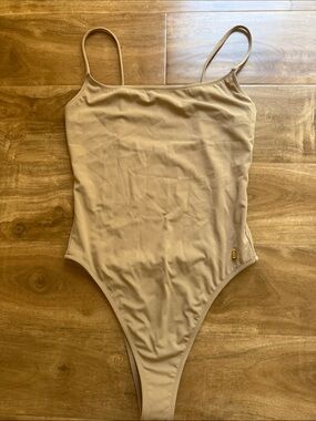 Eterne Nude Beige One-Piece Swimsuit with Thin Straps